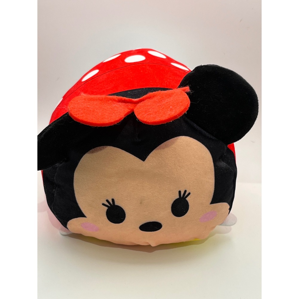 Disney Tsum Tsum Minnie Mouse Medium Plush Red Polka Dot Stackable Toy